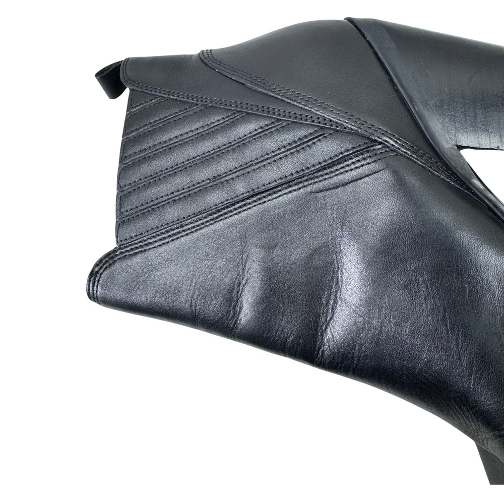 Marc Fisher LTD Gadri Ankle Boot Women 12 Black Leather Pointed Toe Block Heel - Picture 12 of 16